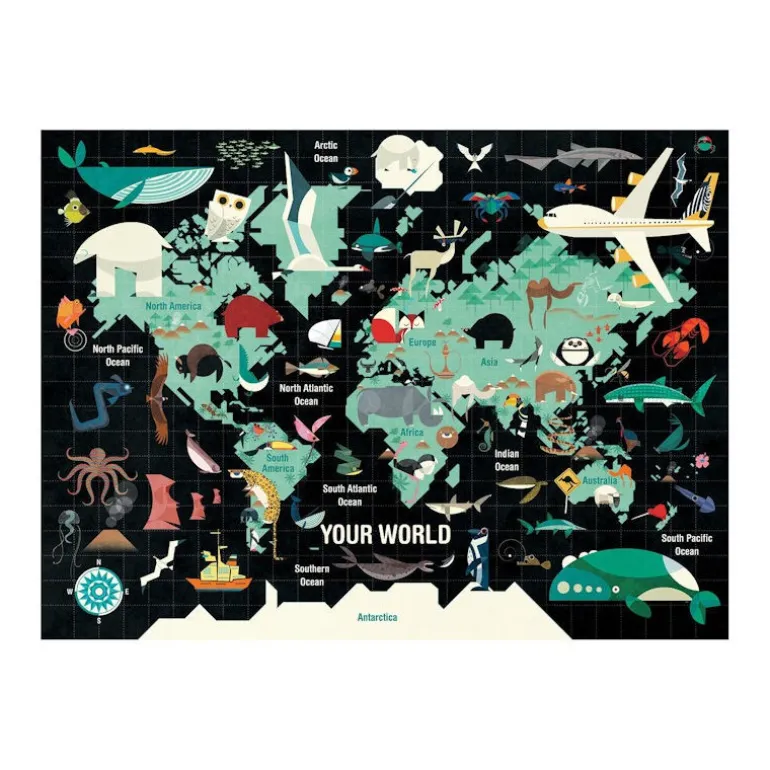 Puzzle 1000 pcs 'Le Monde'<Mudpuppy Best Sale
