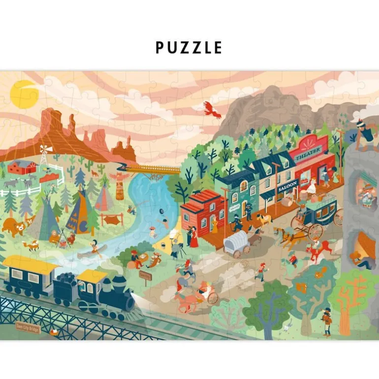 Puzzle à remonter le temps 'Far-West' Pirouette Cacahouète<PIROUETTE CACAHOUETE Clearance
