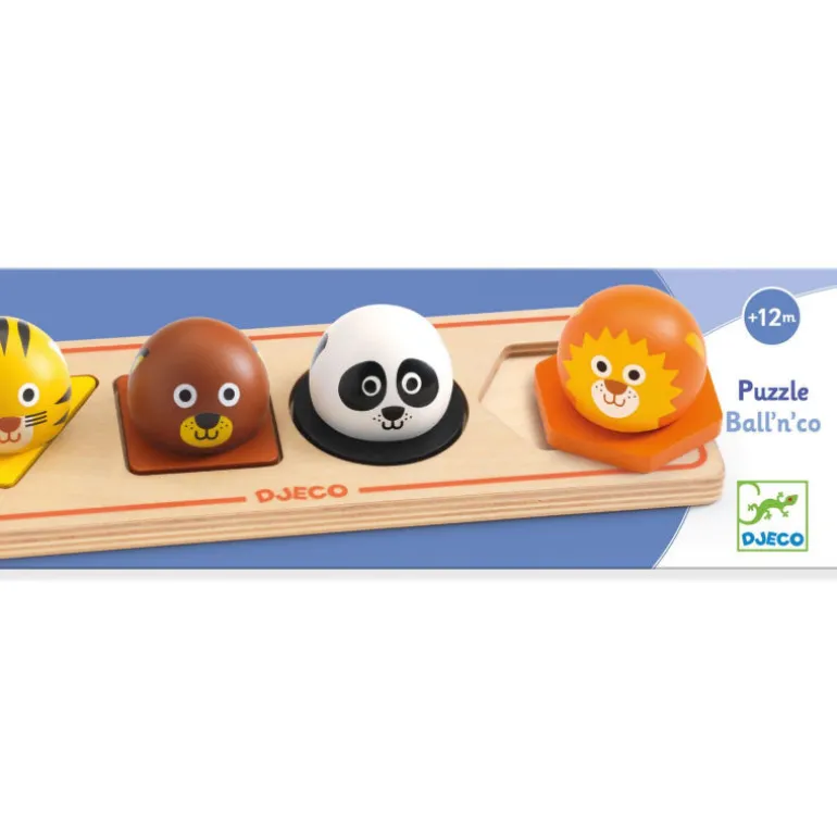 Puzzle d'encastrement en bois "Ball'n'Co" 1120<Djeco Sale