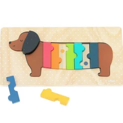 Puzzle d'encastrement en bois 'Chien' Andy Westface pour 7412<VILAC Best