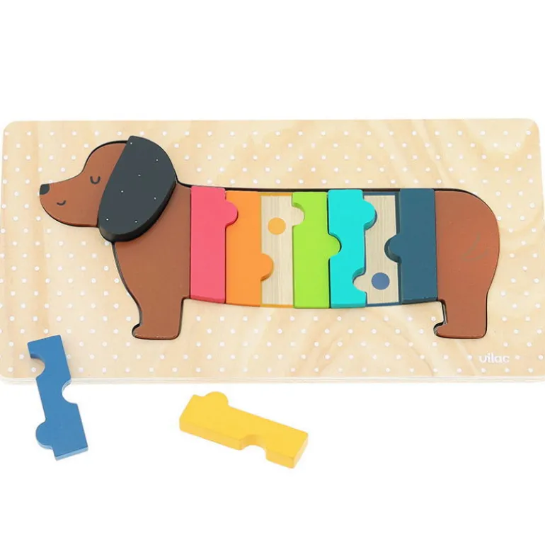 Puzzle d'encastrement en bois 'Chien' Andy Westface pour 7412<VILAC Best