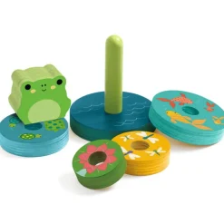 Puzzle d'encastrement et jeu d'empilement "Puzz & Stack Rainbow" 1077<Djeco Cheap