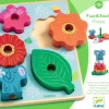 Puzzle d'encastrement et jeu d'empilement "Puzz & Stack Happy" 1074<Djeco Shop