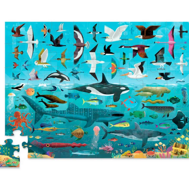 Puzzle dessus-dessous 'Ciel et mer' 48 pcs<Crocodile Creek Discount