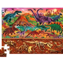 Puzzle dessus-dessous 'Le monde des dinosaures' 48 pcs<Crocodile Creek Store