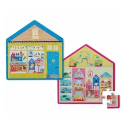 Puzzle double face silhouette 24 pcs 'La petite animalerie'<Crocodile Creek Hot