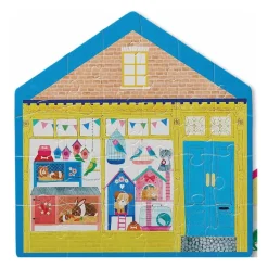 Puzzle double face silhouette 24 pcs 'La petite animalerie'<Crocodile Creek Hot