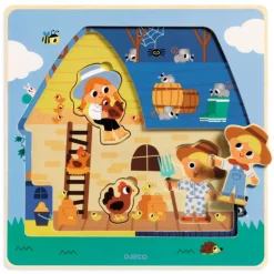 Puzzle éducatif 3 niveaux "Chez Moo" 1482<Djeco Fashion