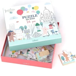 Puzzle en bois 24 pcs 'Escapade à Paris' Sarah Betz 7103<VILAC Sale