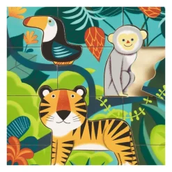 Puzzle en bois 'Puzzlo Jungle' 15 pcs 1810<Djeco Outlet