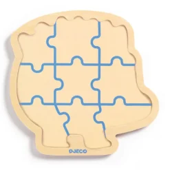 Puzzle en bois 'Puzzlo Kipic' 9 pcs 1822<Djeco Outlet