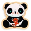 Puzzle en bois 'Puzzlo Panda' 9 pcs 1821<Djeco Hot
