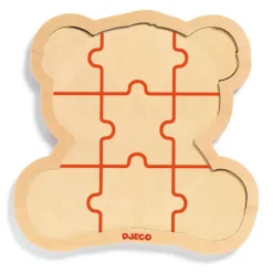 Puzzle en bois 'Puzzlo Panda' 9 pcs 1821<Djeco Hot