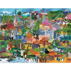 Puzzle famille 'Image du monde' 1000 pcs<Crocodile Creek Online