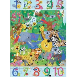 Puzzle géant "1 à 10 Jungle" 54 pcs 7148<Djeco Shop
