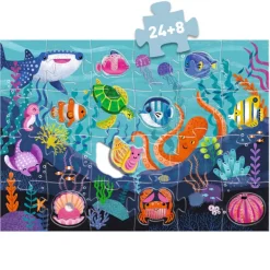 Puzzle géant "Sous la mer" 24 + 8 pièces 7166<Djeco Hot