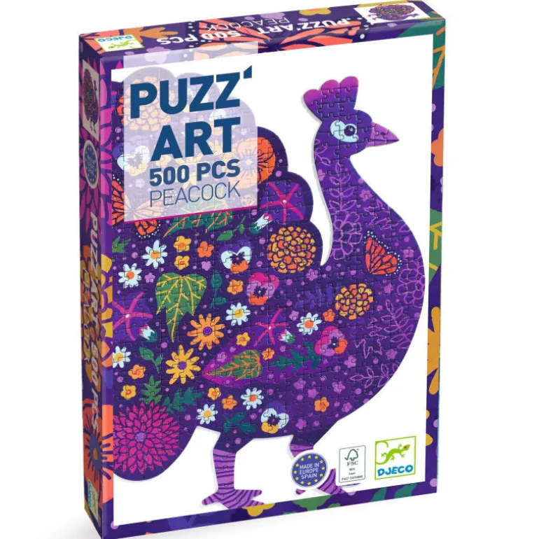 Puzzle Puzz'Art Paon 500 pcs 7669<Djeco Cheap