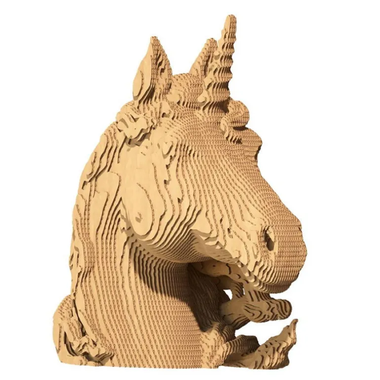 Puzzle sculpture 3D en carton - Licorne -<Cartonic Sale