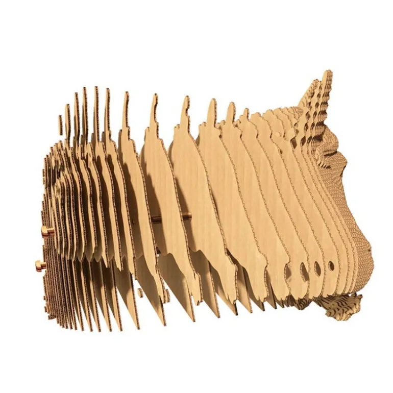 Puzzle sculpture 3D en carton - Licorne -<Cartonic Sale