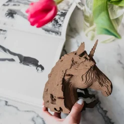 Puzzle sculpture 3D en carton - Licorne -<Cartonic Sale