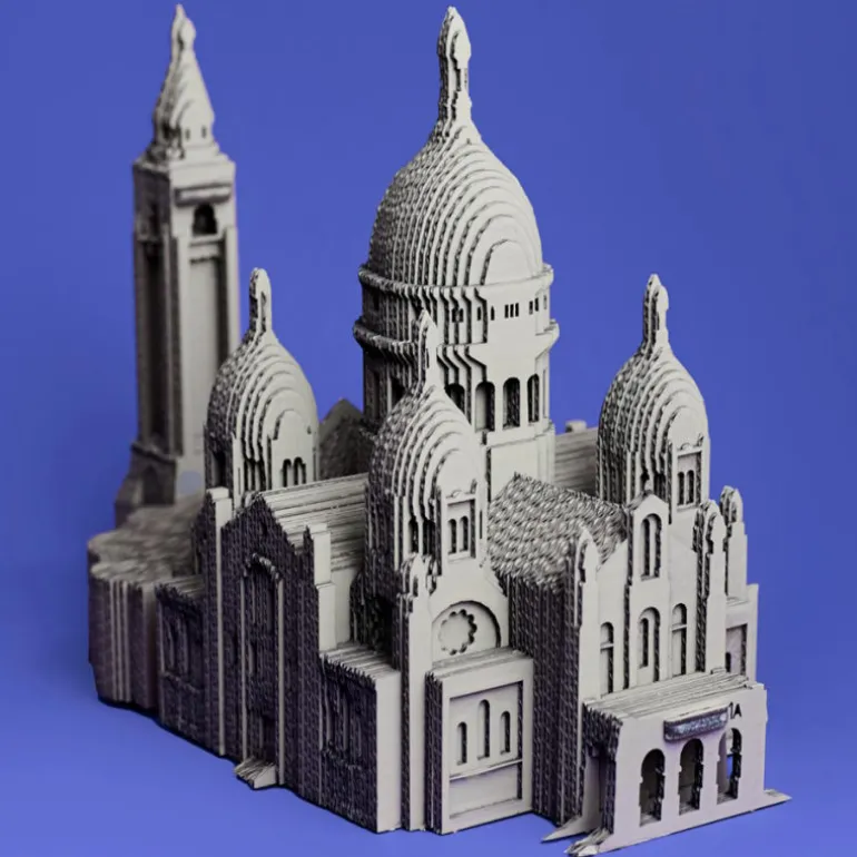 Puzzle sculpture 3D en carton - Basilique du Sacré-Coeur de Paris -<Cartonic New