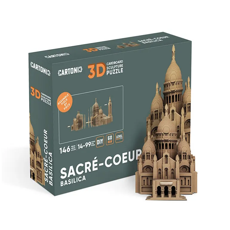 Puzzle sculpture 3D en carton - Basilique du Sacré-Coeur de Paris -<Cartonic New