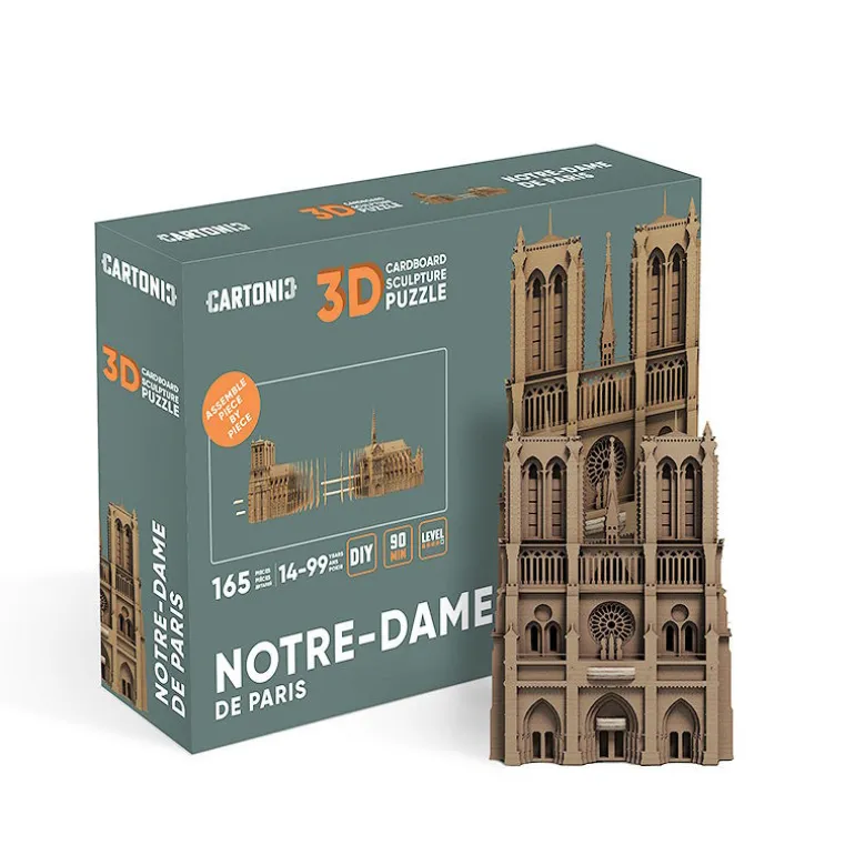 Puzzle sculpture 3D en carton - Notre-Dame de Paris -<Cartonic Discount