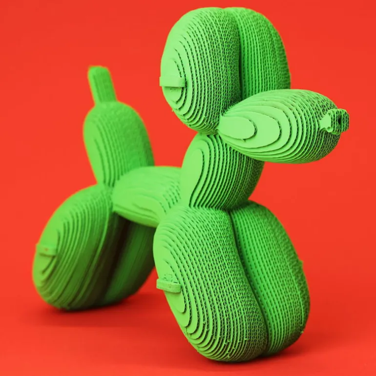 Puzzle sculpture 3D en carton - Chien Ballon -<Cartonic Online