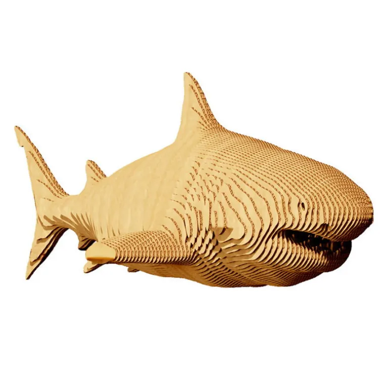 Puzzle sculpture 3D en carton - Requin -<Cartonic Shop