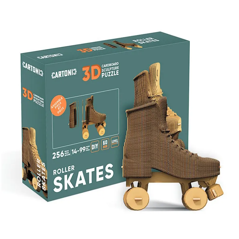 Puzzle sculpture 3D en carton - Roller skate -<Cartonic Sale