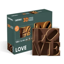 Puzzle sculpture 3D en carton - Love -<Cartonic Cheap
