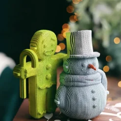 Puzzle sculpture 3D en carton - Bonhomme en pain d'épices & Bonhomme de neige -<Cartonic Outlet
