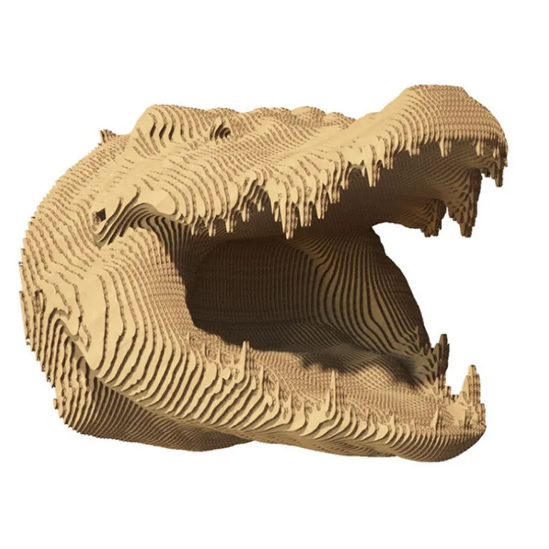 Puzzle sculpture 3D en carton - Crocodile -<Cartonic Shop