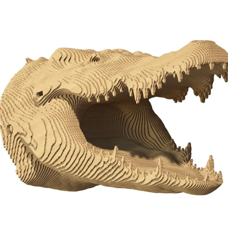 Puzzle sculpture 3D en carton - Crocodile -<Cartonic Shop