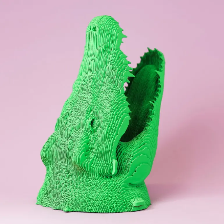 Puzzle sculpture 3D en carton - Crocodile -<Cartonic Shop
