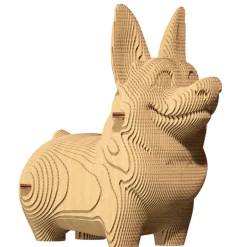 Puzzle sculpture 3D en carton - Chien Corgi -<Cartonic Fashion