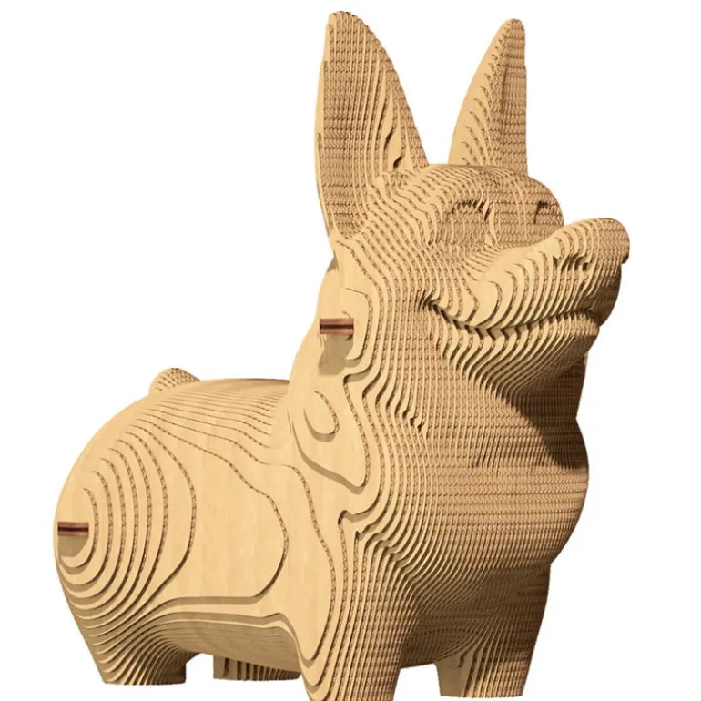 Puzzle sculpture 3D en carton - Chien Corgi -<Cartonic Fashion