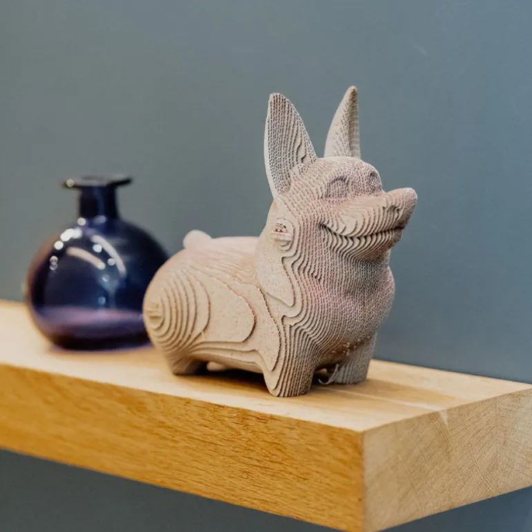 Puzzle sculpture 3D en carton - Chien Corgi -<Cartonic Fashion