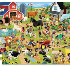 Puzzle Une journée à la ferme 48 pcs<Crocodile Creek Best