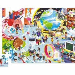 Puzzle 'Une journée au musée des sciences' 48 pcs<Crocodile Creek Hot