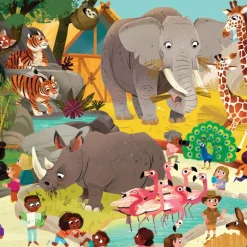 Puzzle Une journée au zoo 48 pcs<Crocodile Creek Best