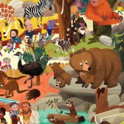 Puzzle Une journée au zoo 48 pcs<Crocodile Creek Best