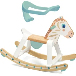 "BabyCavali" Cheval à bascule en bois avec arceau amovible 6132<Djeco Hot