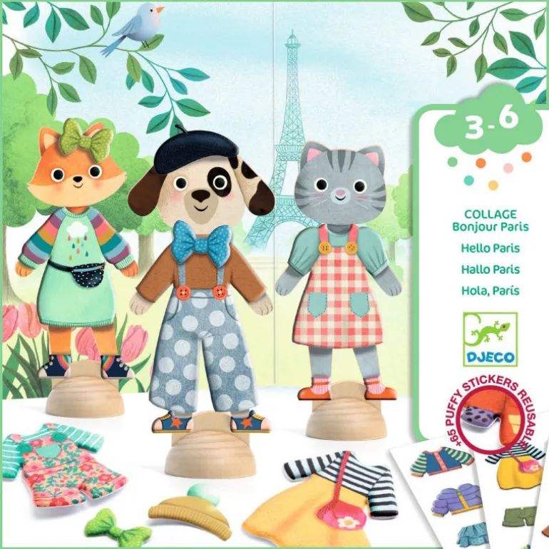 "Bonjour Paris" Collage pour enfant 9849<Djeco Sale