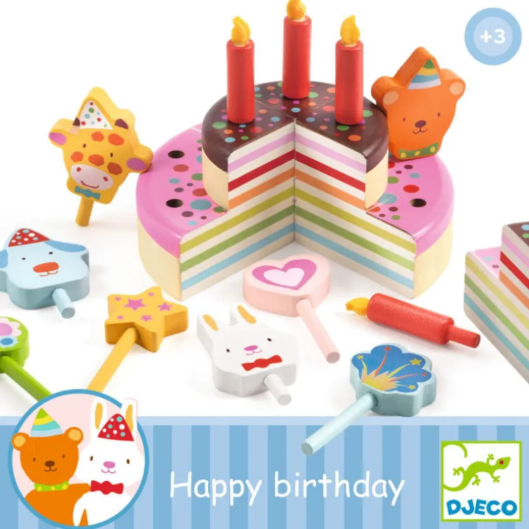 "Happy Birthday" gâteau d'anniversaire, jouet dinette 5512<Djeco Sale
