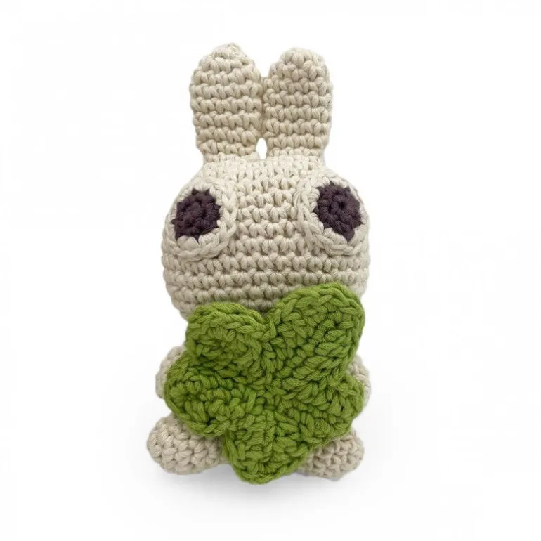 "Kit Lapinou" hochets pour bébé en crochet en coton bio The veggy toys<MyuM Best Sale