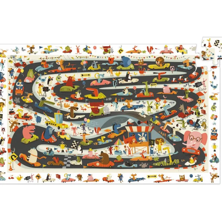Rallye automobile, puzzle observation 54 pcs 7564<Djeco Flash Sale