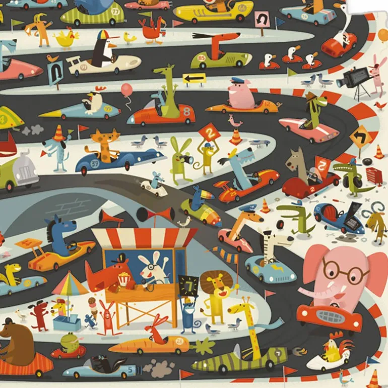 Rallye automobile, puzzle observation 54 pcs 7564<Djeco Flash Sale