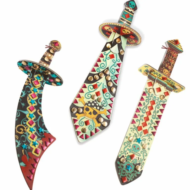Sabres mosaïques à décorer "Comme un pirate" DIY 7902<Djeco Sale