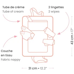 Sac à langer 'Pink Peak' accessoire pour poupée POMEA de 7850<Djeco Best Sale